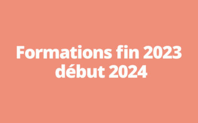FORMATIONS FIN 2023 ET DÉBUT 2024